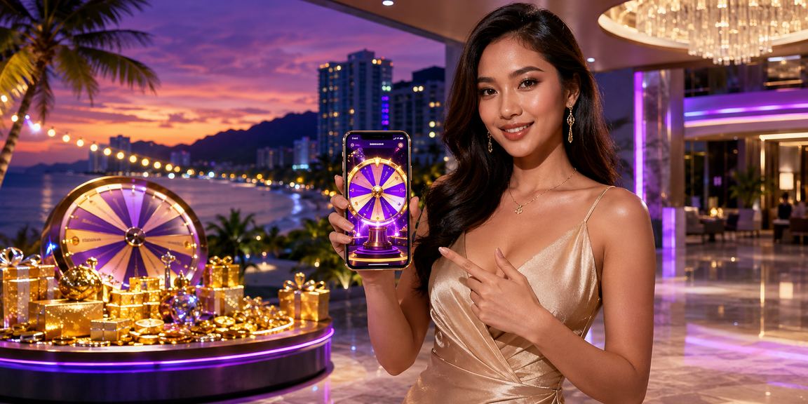 A player winning a virtual sports lucky draw in Penang, Malaysia